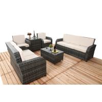 Buy cheap 6 PCS Chair Back Adjustable Rattan Sofa Set With Powder Coated Steel Frame product