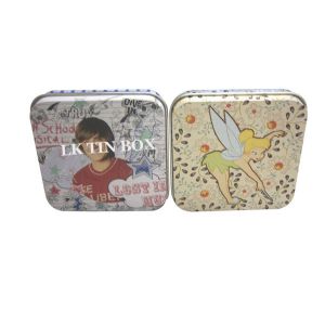 Buy cheap Printed Custom Square Tin Box Gift Cards Metal Packaging With Embossing from wholesalers