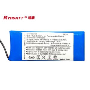 LP 502253 2S1P 7.4V 500mAh Li Ion 18650 Battery Pack