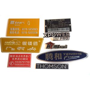 Custom Embossed Aluminum Alloy Nameplate Logo Metal Tag Nameplate For Bag And