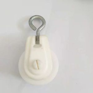 Nylon 4.5cm Plastic Rope Pulley For Poultry Chicken House Drinking System