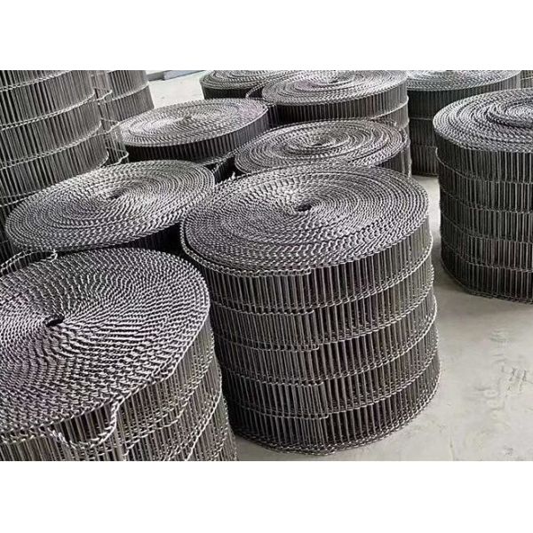 Quality flat flex stainless steel wire mesh conveyor belt with chocolate enrobe for sale