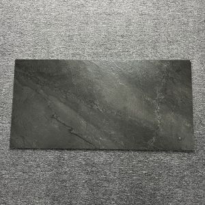 China Non Slip Matt 60 X 120 Glazed Ceramic Tiles Rustic Dark Grey For Living Room Floor on sale