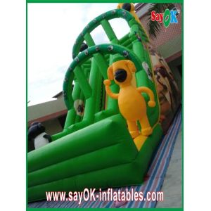 Buy cheap Industrial Inflatable Water Slides Green Inflatable Water Slide 0.55mm PVC Tarpaulin For Amusement Park from wholesalers