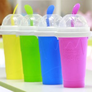 Buy cheap 350ml Silicone Slushy Maker Cup With Lid And Straw from wholesalers