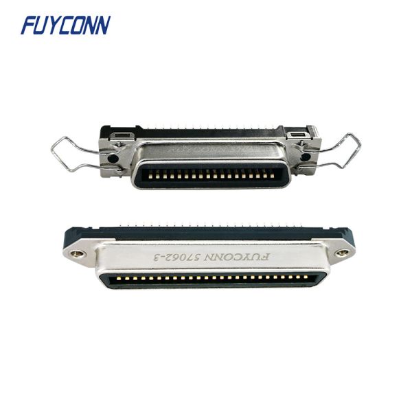 Quality 36pin Parallel Port Printer Connector , 50 / 64 Pin Solderless PCB Centronics Connector for sale
