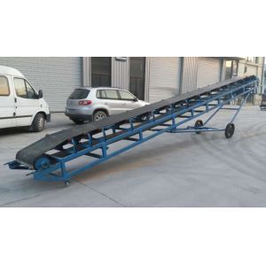 Buy cheap Custom Rubber Mobile Belt Conveyor Adjustable Height Flexible Movable from wholesalers