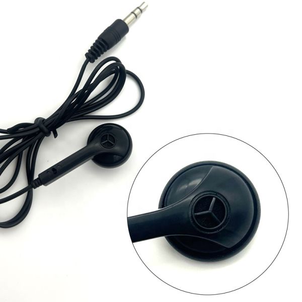 Competitive Airline Busline Disposable Earbud 3.5mm Wired Aviation Headset with PVC ABS Components and No Wireless Type