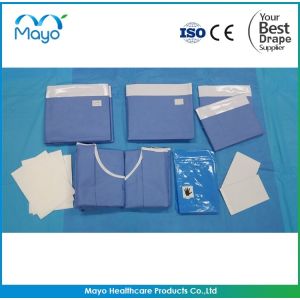 Buy cheap EN13795 SMMS Drape Pack Sterile Fenestrated Drape Customized from wholesalers