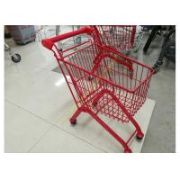 Buy cheap Kids Model Supermarket Shopping Cart / Red Color Shopping Trolley For Kids product
