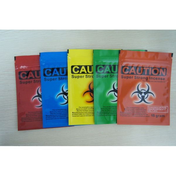 Quality Custom Printed Zip Plastic Bags / CATION Spice Potpourri Bags for sale