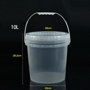 Transparent Custom PP Plastic Milking Bucket Container for Fried Chicken and