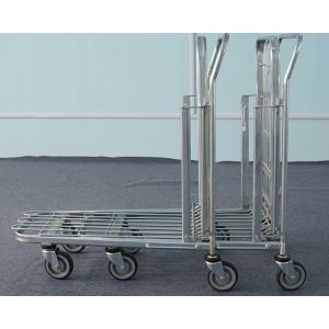 2 Layer Foldable Logistics Trolley Plateform Type For Warehouse
