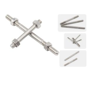 Customizable Fastening with Stainless Steel Double End Sided Stud Bolts and Nuts
