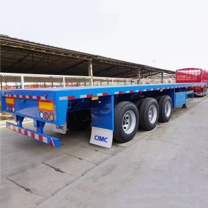 Buy cheap Mechanical Suspension Tri Axle 45Ft Flatbed Trailer from wholesalers