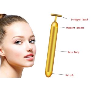 Buy cheap Electric Permanent Makeup Accessories Gold Stick Face Rejuvenating Lifting Firming Stick Massager from wholesalers