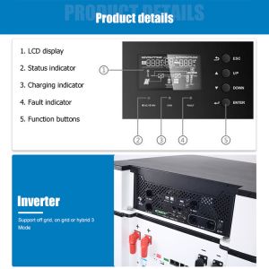 Buy cheap 10KW Stackable Lithium Battery Home Inverter Hybrid Solar System from wholesalers