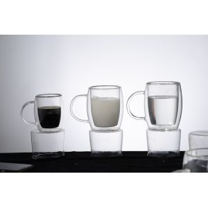 Buy cheap Double wall glass, Heat-resistant  glass cup, borosilicate glass, Espresso, Latte, Cappuccino cup from wholesalers