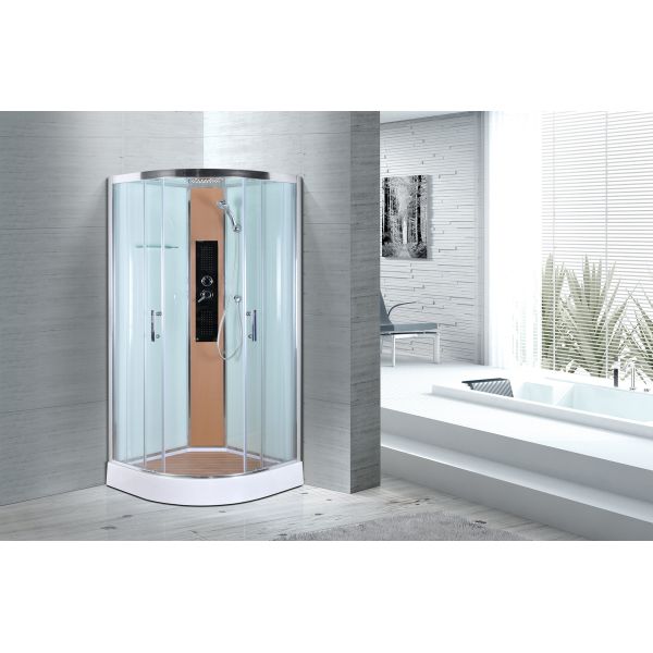 Quality Comfort Waterproof Curved Corner Shower Enclosure Kits Free Standing Type for sale