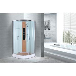 Buy cheap Comfort Waterproof Curved Corner Shower Enclosure Kits Free Standing Type from wholesalers