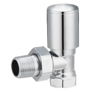 Buy cheap Standard Modern Angled Radiator Valves 1/2 inch x1/2 inch For Steel Pipe Chrome product