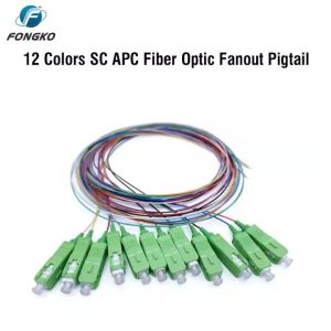 Buy cheap Fiber Optic SM Fiber Pigtail 12 core 0.9mm G652D PVC LC FC SC ST UPC APC fiber pigtail from wholesalers