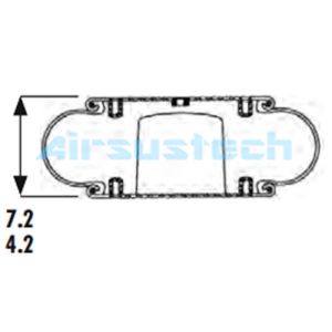 Buy cheap Easy Installation 1B12-306 Goodyear Air Spring 578-91-3-301 Single Convoluted Industrial Air Shock from wholesalers
