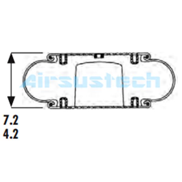 Quality Easy Installation 1B12-306 Goodyear Air Spring 578-91-3-301 Single Convoluted Industrial Air Shock for sale