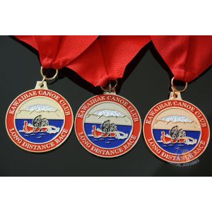 Buy cheap Rowing Gifts Competition Medals And Medallions Sports Day Medals With Red Ribbon from wholesalers