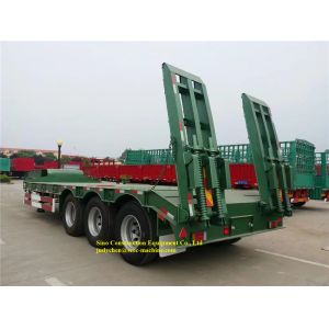 Gooseneck Heavy Duty Low Bed Semi Trailer Loading 45 - 50t For Heavy Machinery