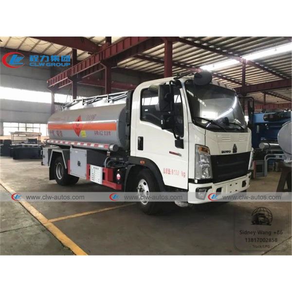 Quality 6cbm HOWO 4x2 Fuel Oil Delivery Truck With Dispenser for sale