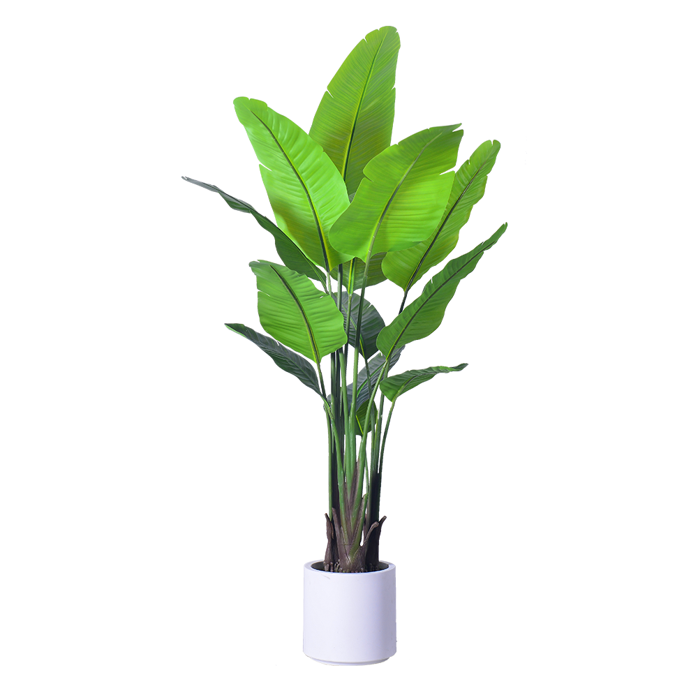 Buy cheap artificial palm tree plants 4 ft 5.3 ft 6 ft best artificial bird of paradise plant Greenery Bonsai Tropical Artificial Plant for Party Hotel Wedding Decor product