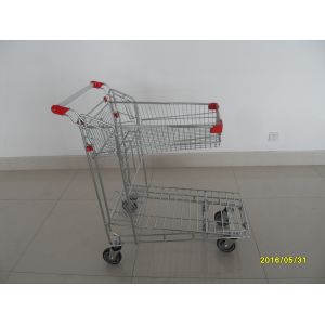 Buy cheap 24.7kg Warehouse Trolley with foldable basket and 4 swivel 5 inch casters from wholesalers