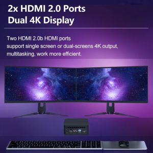 Buy cheap Intel DDR4 Mini Portable PC With WiFi Cooling Fan Dual HD Supports 4K Display from wholesalers