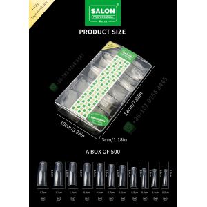 Buy cheap Salon beauty false eagle month square nail tips French manufacture acrylic extra-long half cover tips from wholesalers