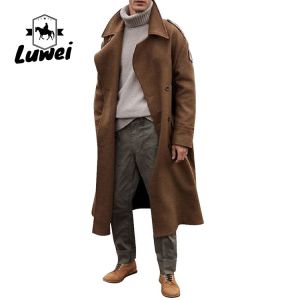 Buy cheap Winter Long Trench Overcoat Chaqueta Moto Kurtka Utility Blouson over Sized Classic Teddy Coat Men Jacket from wholesalers