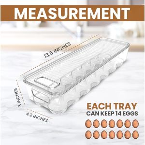 Buy cheap Home Egg Container With Lid And Handle For Refrigerator Organization- Pack Of 2 - Clear Stackable Egg Holder For Kitchen Or Pantry Organizers And from wholesalers