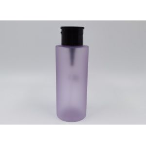 Buy cheap Matt Purple Plastic Cosmetic Bottles 300ml 500ml Cleasing Water Container With Pressure Pump from wholesalers