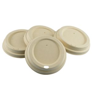 Buy cheap Custom Plants Coffee Cups Lids Made From Sugarcane Bagasse Pulp Withe PFAS-Free from wholesalers