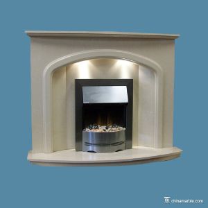 Buy cheap White Marble Fireplace Surround , Marble Tile Fireplace Facing Anti - Scratch product
