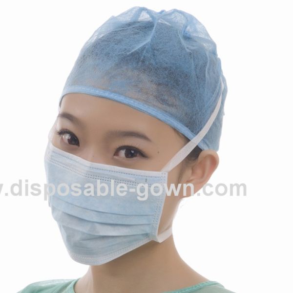 Quality ISO13485 Single Medical Use Meltblown Nonwoven Tie On Face Mask for sale