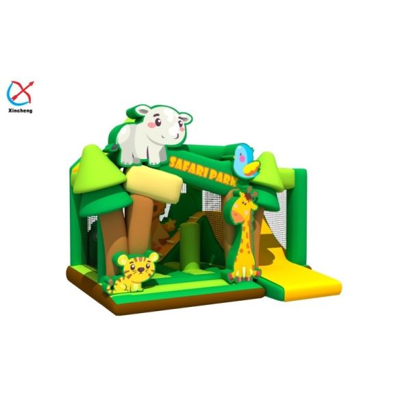 Buy cheap Commercial Inflatable Bouncy House With Slides Inflatable Safari Park Combo from wholesalers