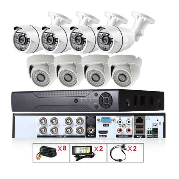 Buy cheap 5W 1920x1080 8chs 3.6mm Lens 1/3" CMOS CCTV Camera Kit from wholesalers