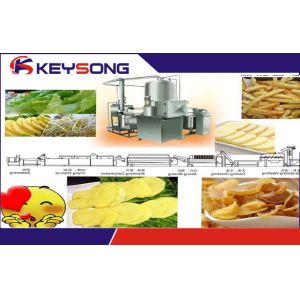 High Output Potato Crisps Making Machine , Custom Commercial Potato Chip Maker