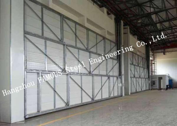 Buy cheap Manual Folded Push Pull Overhead Industrial Garage Doors Track And Hardware Of Aircraft Hanger from wholesalers