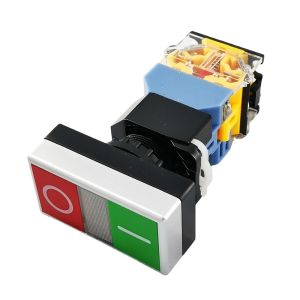 22mm LA38-11D 220VAC 1NO+1NC illuminated double-headed push button with pilot