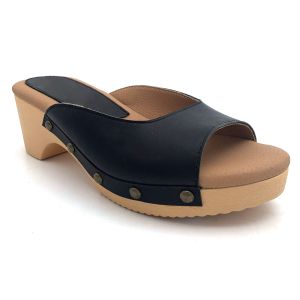 Buy cheap Custom Ladies Backless Heeled Mules With Rubber Sole Material product