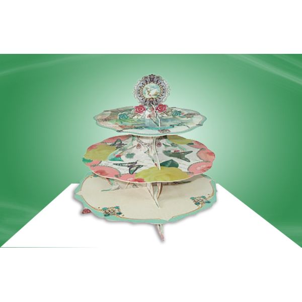 Quality Three tier Cake Cardboard Standees , Countertop Stand up Display for sale
