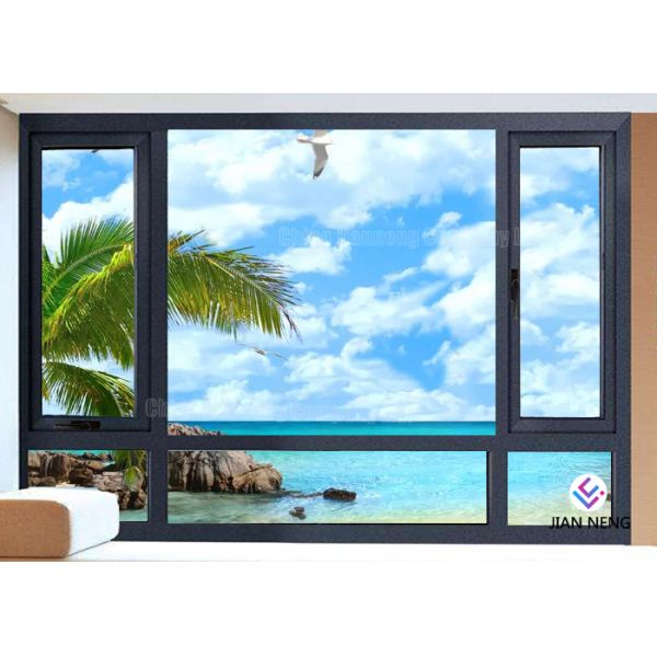 Buy cheap Vertical Opening Pattern Aluminum Casement Windows With Security System from wholesalers