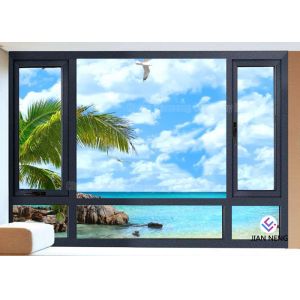 Buy cheap Vertical Opening Pattern Aluminum Casement Windows With Security System from wholesalers